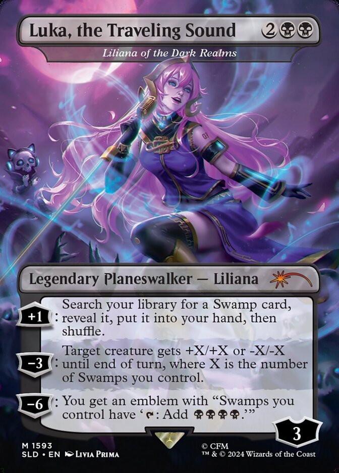 Luka the Traveling Sound // Liliana of the Dark Realms 1593/1 (Secret Lair Drop Series)  - Borderless