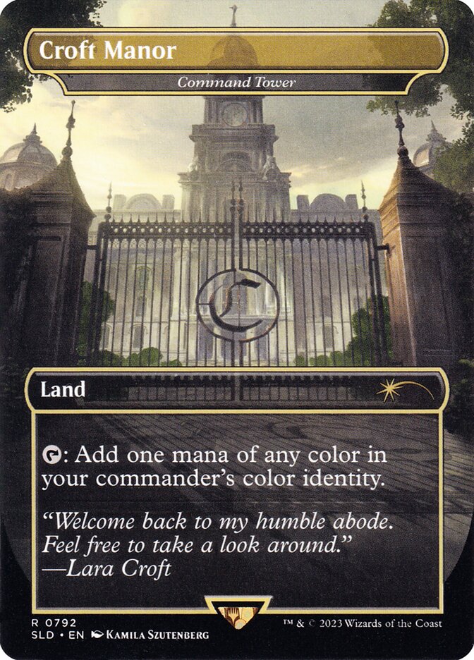 Croft Manor // Command Tower 792/1 (Secret Lair Drop Series)  - Borderless