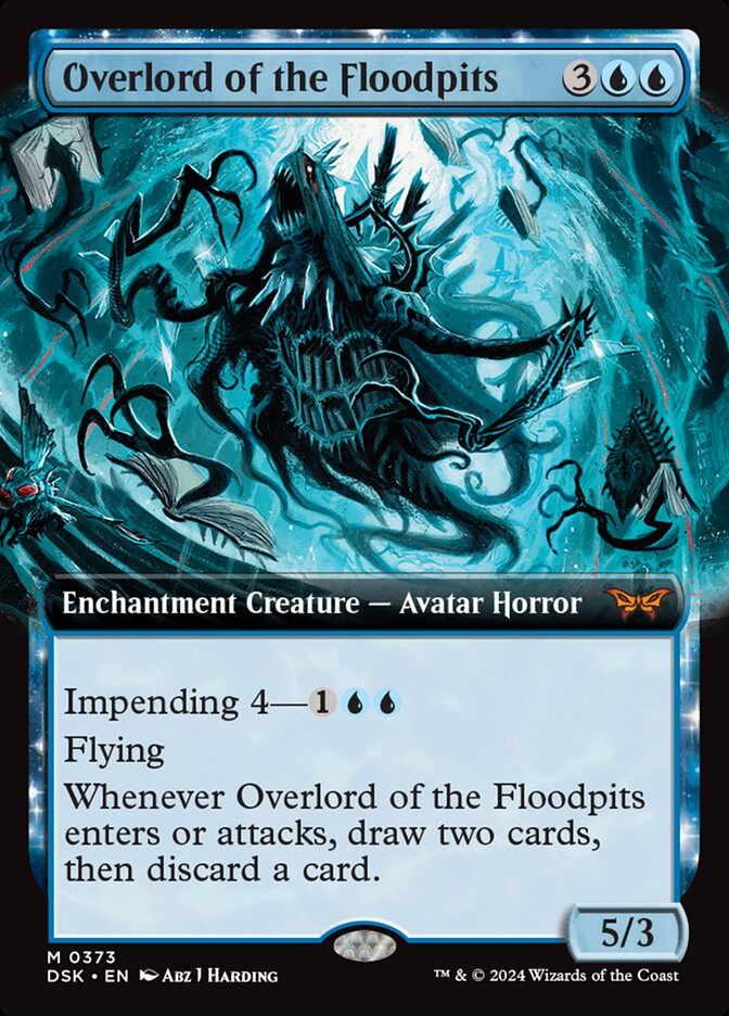 Overlord of the Floodpits 373 (Duskmourn: House of Horror)  - Extended Art Foil