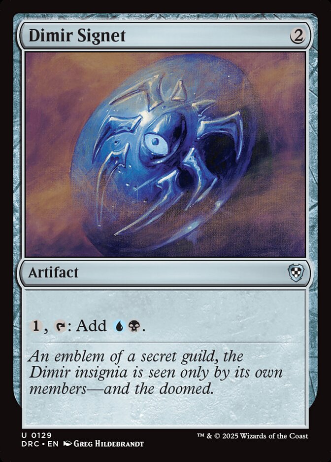 Dimir Signet 129 (Commander: Aetherdrift) 