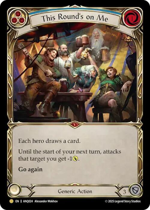 This Rounds On Me Blue ANQ024 (Compendium of Rathe - Antiquity Pack)  - Cold Foil