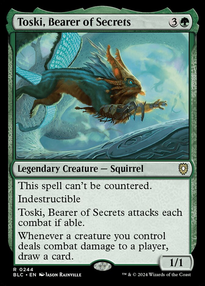Toski, Bearer of Secrets 244/40 (Commander: Bloomburrow) 