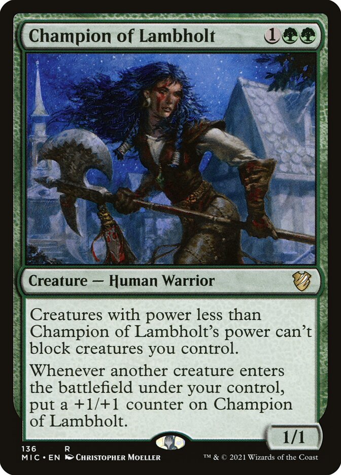 Champion of Lambholt 136 (Commander: Innistrad: Midnight Hunt) 