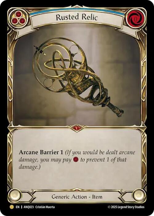 Rusted Relic Blue ANQ023 (Compendium of Rathe - Antiquity Pack)  - Rainbow Foil