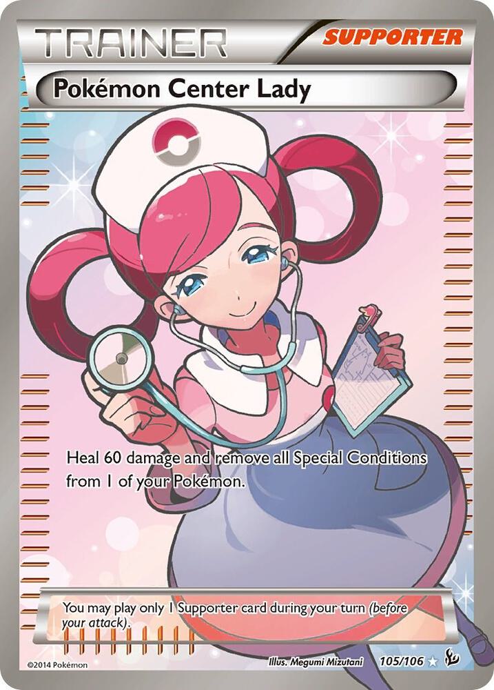 Pokemon Center Lady 105/106 (XY - Flashfire)  - Holofoil