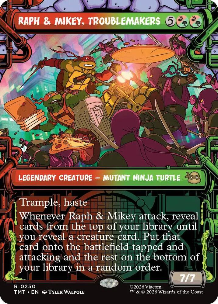 Raph and Mikey, Troublemakers 250/260 (Teenage Mutant Ninja Turtles)  - Showcase Foil
