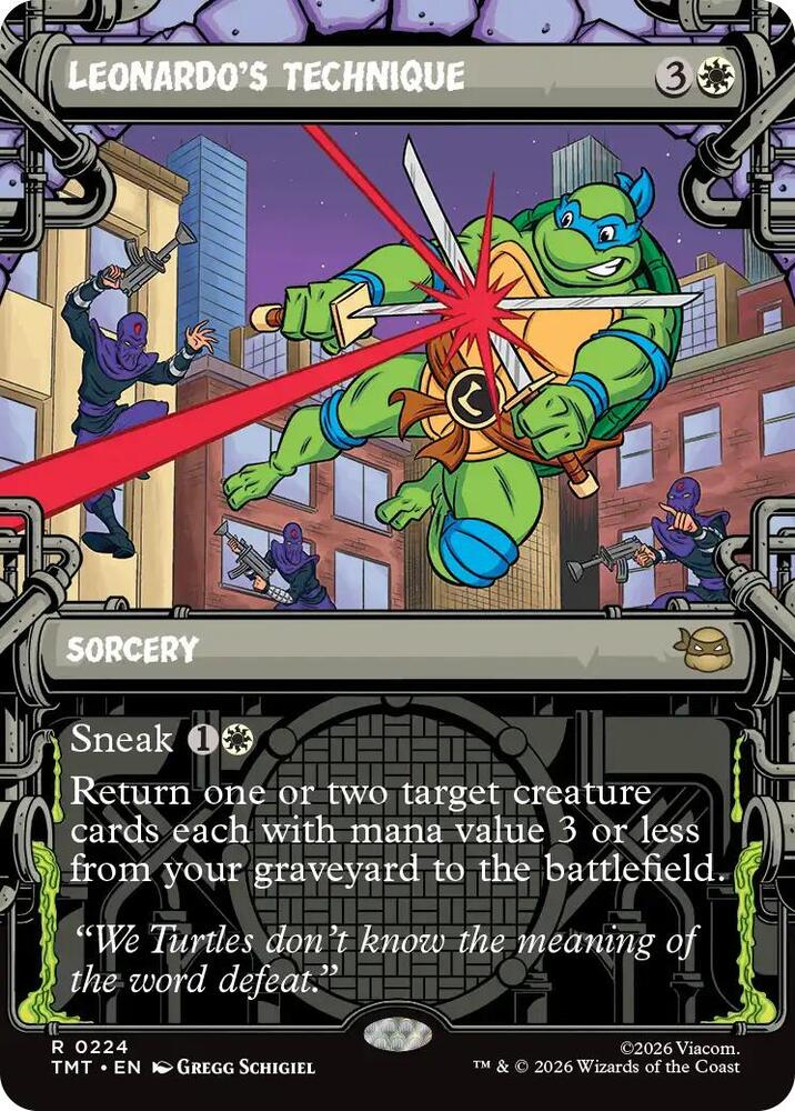 Leonardos Technique Showcase 224/260 (Teenage Mutant Ninja Turtles)  - Foil
