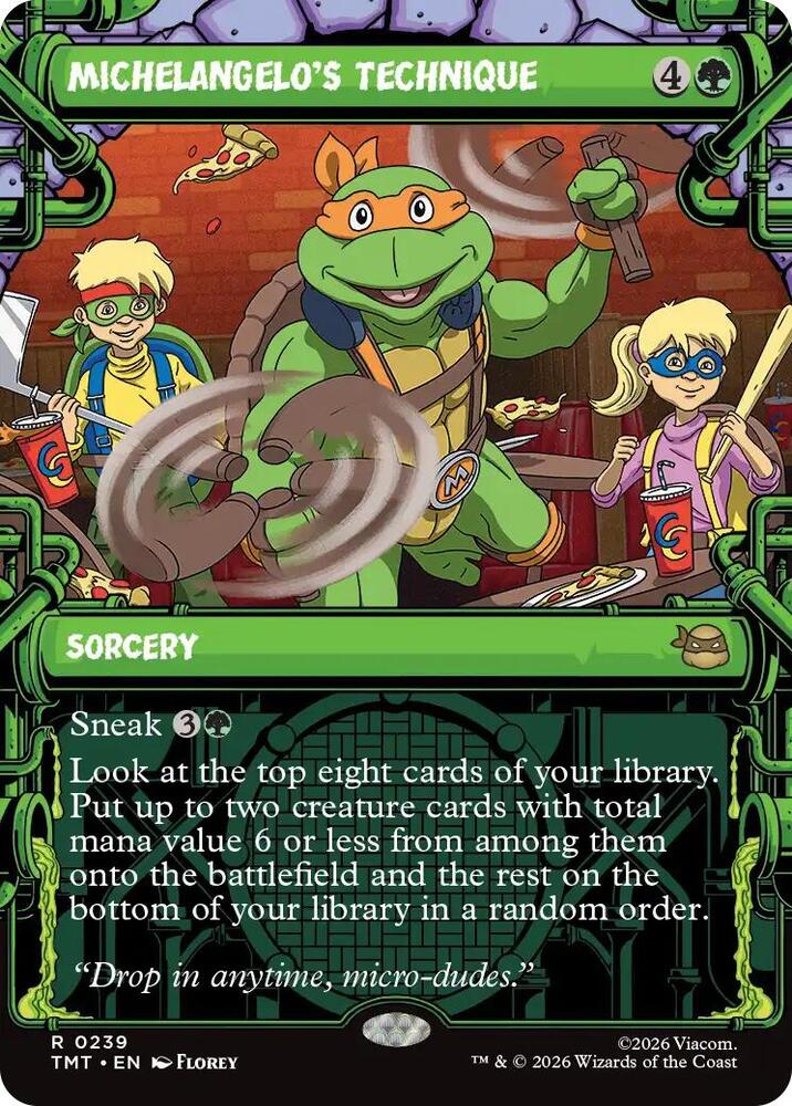 Michelangelos Technique Showcase 239 (Teenage Mutant Ninja Turtles)  - Foil