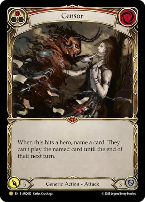 Censor Red ANQ012 (Compendium of Rathe - Antiquity Pack)  - Cold Foil