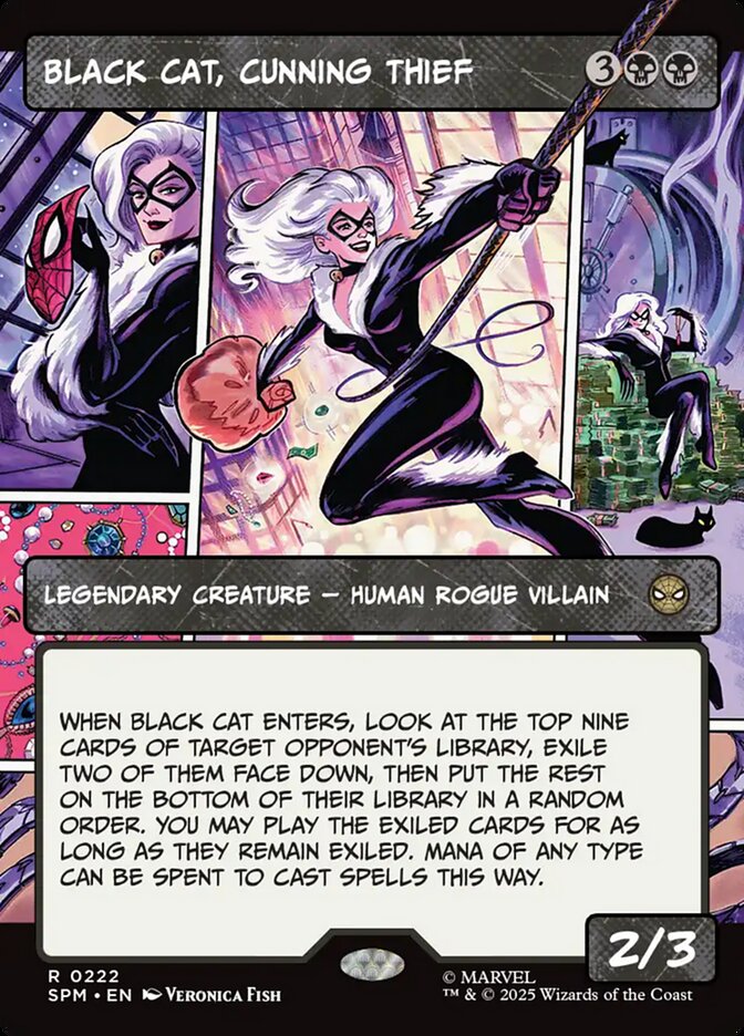 Black Cat, Cunning Thief 222/198 (Marvel's Spider-Man)  - Showcase Foil