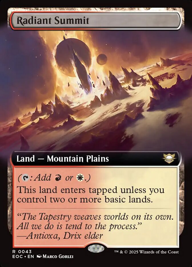 Radiant Summit 43/24 (Commander: Edge of Eternities)  - Extended Art