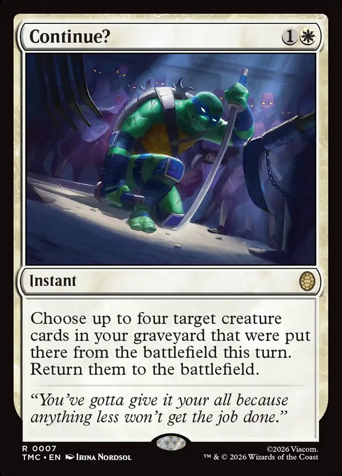 Continue? (Commander: Teenage Mutant Ninja Turtles) 