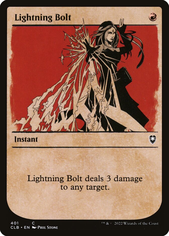 Lightning Bolt Showcase 401 (Commander Legends: Battle for Baldur's Gate)  - Foil