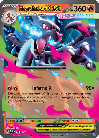 Mega Charizard X ex 029 (ME: Mega Evolution Promo)  - Holofoil