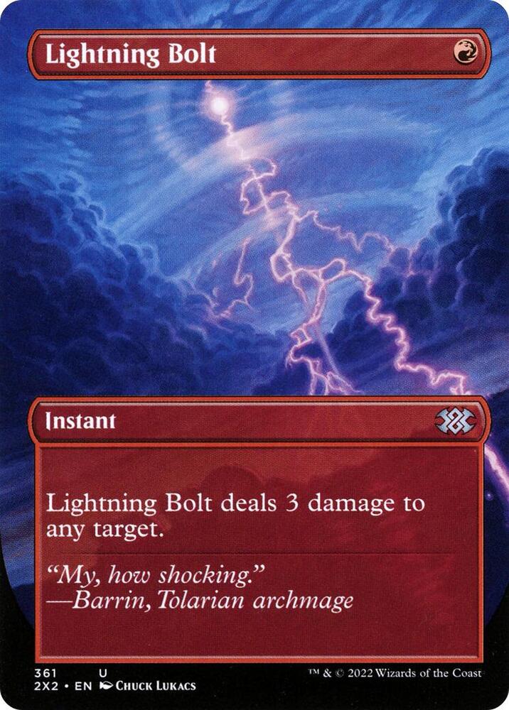 Lightning Bolt Borderless 361 (Double Masters 2022)  - Foil