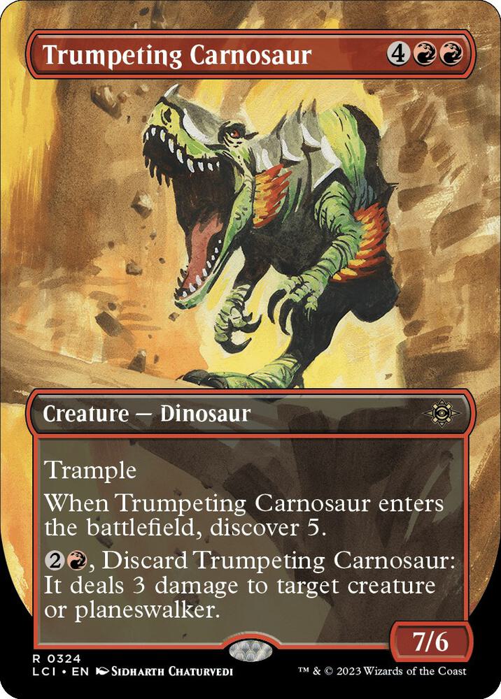 Trumpeting Carnosaur 324/291 (The Lost Caverns of Ixalan)  - Borderless