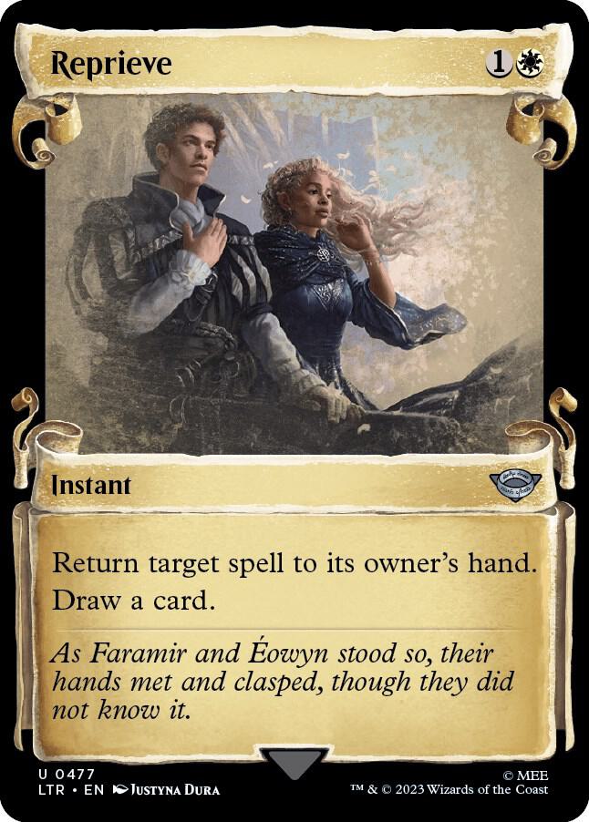 Reprieve 477 (Universes Beyond: The Lord of the Rings: Tales of Middle-earth)  - Showcase Scroll Foil