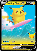 Surfing Pikachu V (Celebrations)  - Holofoil