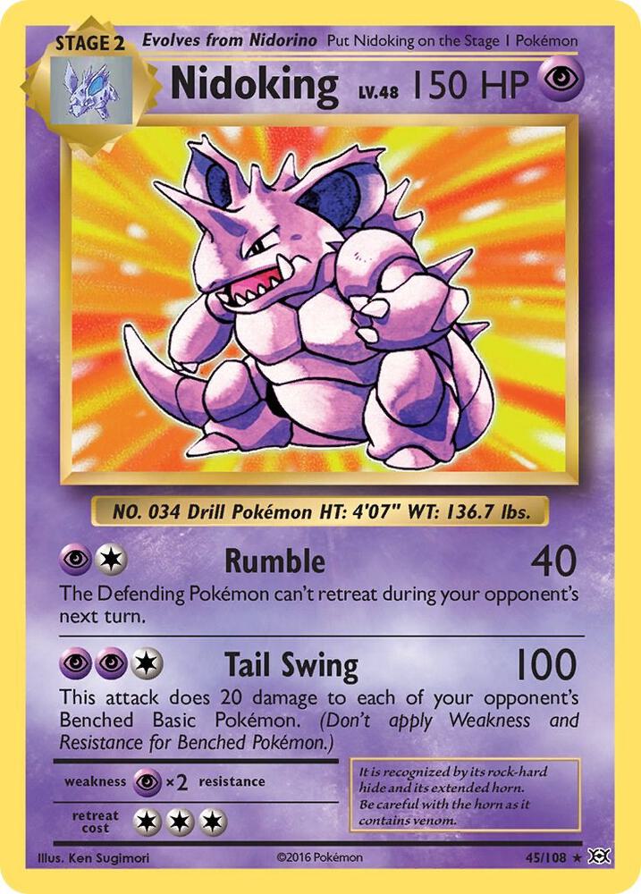 Nidoking 45/108 (XY - Evolutions)  - Holofoil