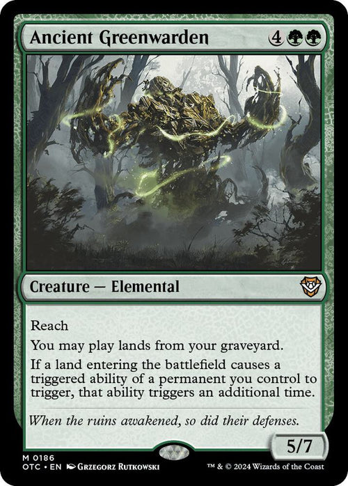 Ancient Greenwarden 186/342 (Commander: Outlaws of Thunder Junction) 