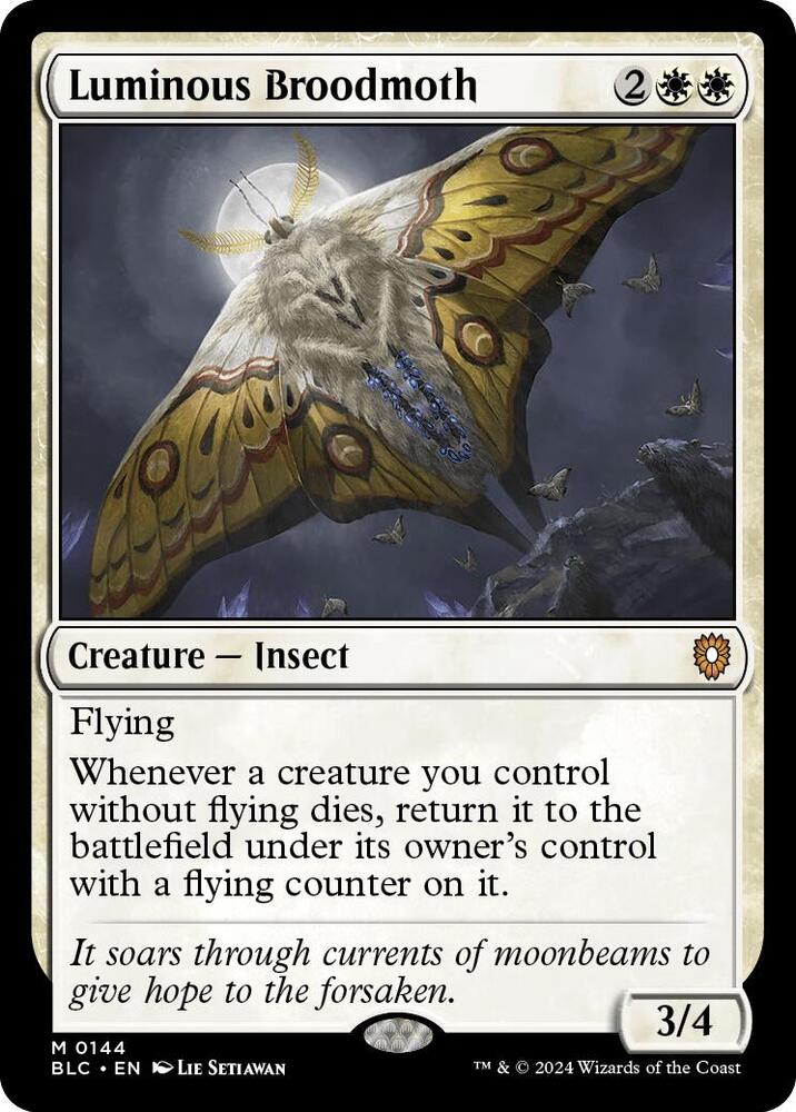 Luminous Broodmoth 144 (Commander: Bloomburrow) 
