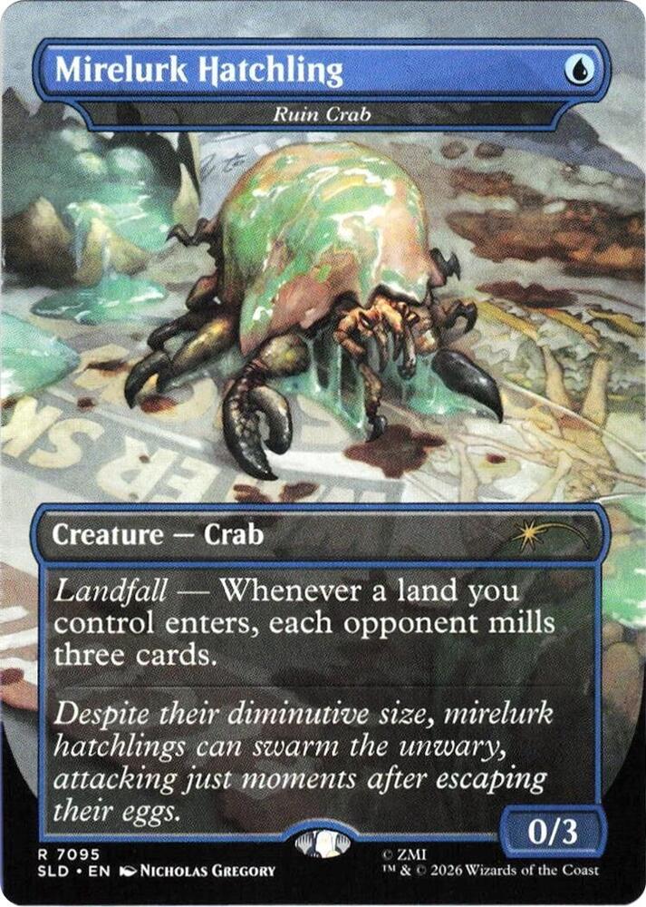 Mirelurk Hatchling - Ruin Crab 7095 (Secret Lair Drop Series)  - Borderless Foil