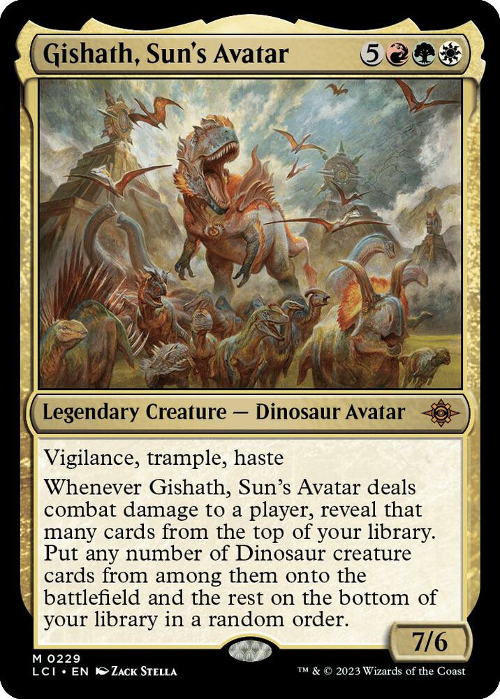 Gishath, Sun's Avatar 229/291 (The Lost Caverns of Ixalan)  - Foil