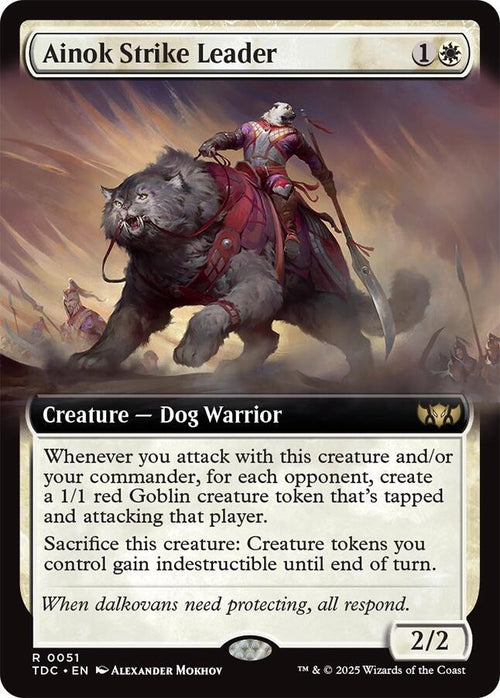Ainok Strike Leader 51/413 (Commander: Tarkir: Dragonstorm)  - Extended Art