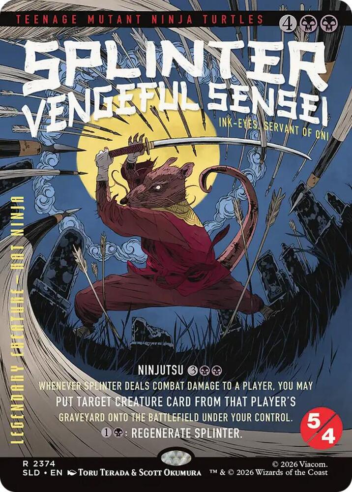 Splinter, Vengeful Sensei // Ink Eyes, Servant of Oni 2374 (Secret Lair Drop Series)  - Borderless