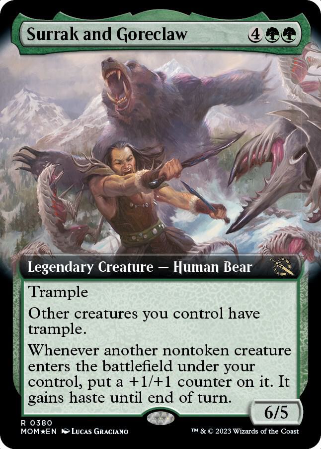 Surrak and Goreclaw 380/291 (March of the Machine)  - Extended Art