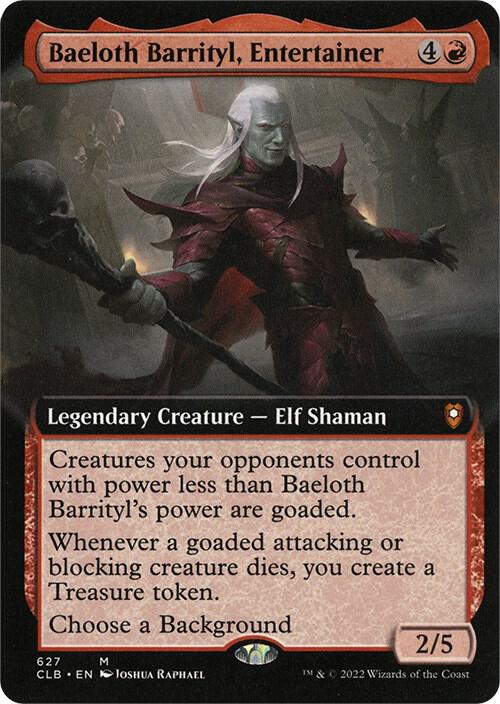 Baeloth Barrityl Entertainer Extended Art 627 (Commander Legends: Battle for Baldur's Gate) 