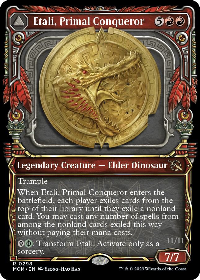 Etali, Primal Conqueror // Etali, Primal Sickness 298 (March of the Machine)  - Showcase Foil