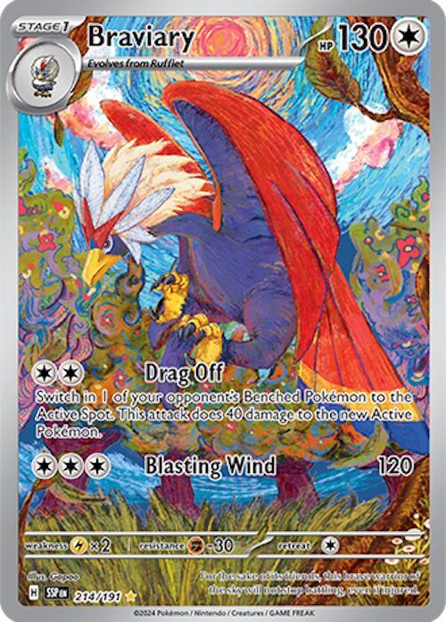 Braviary 214/191 (SV08: Surging Sparks)  - Holofoil