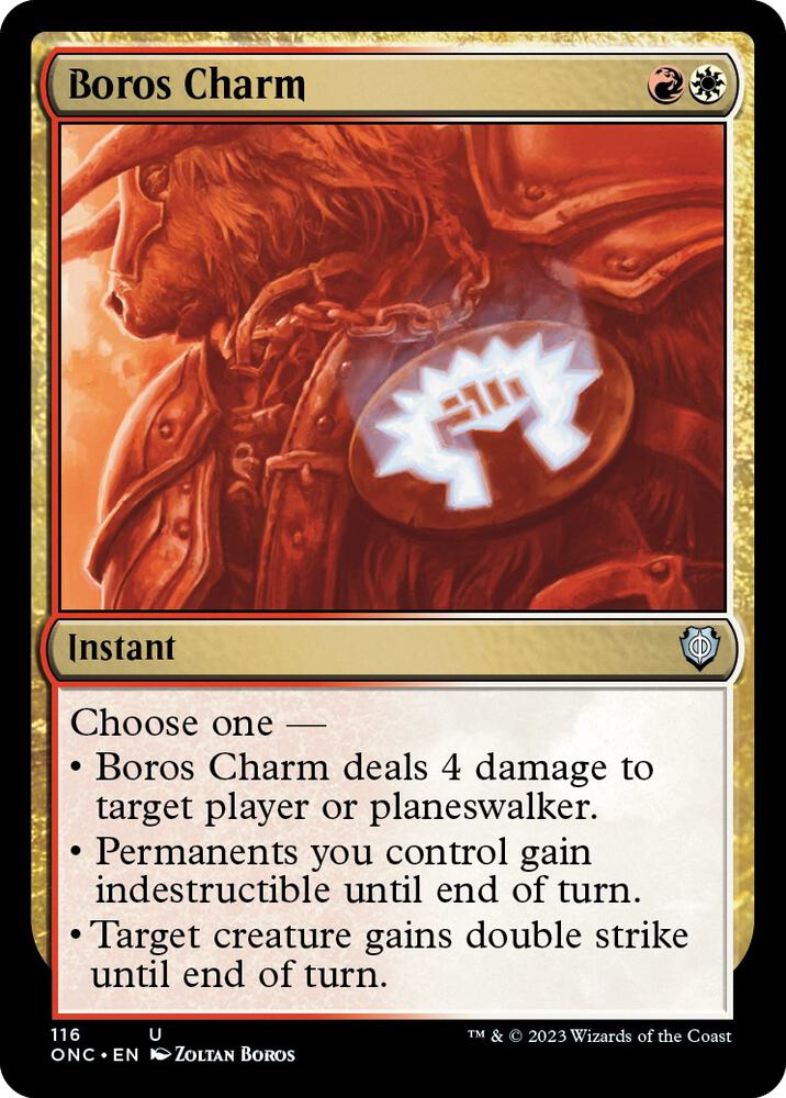 Boros Charm 116/28 (Commander: Phyrexia: All Will Be One) 