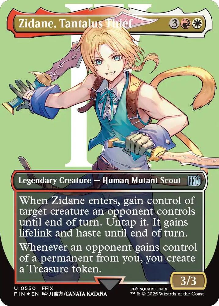 Zidane, Tantalus Thief 550/309 (FINAL FANTASY)  - Borderless Surge Foil