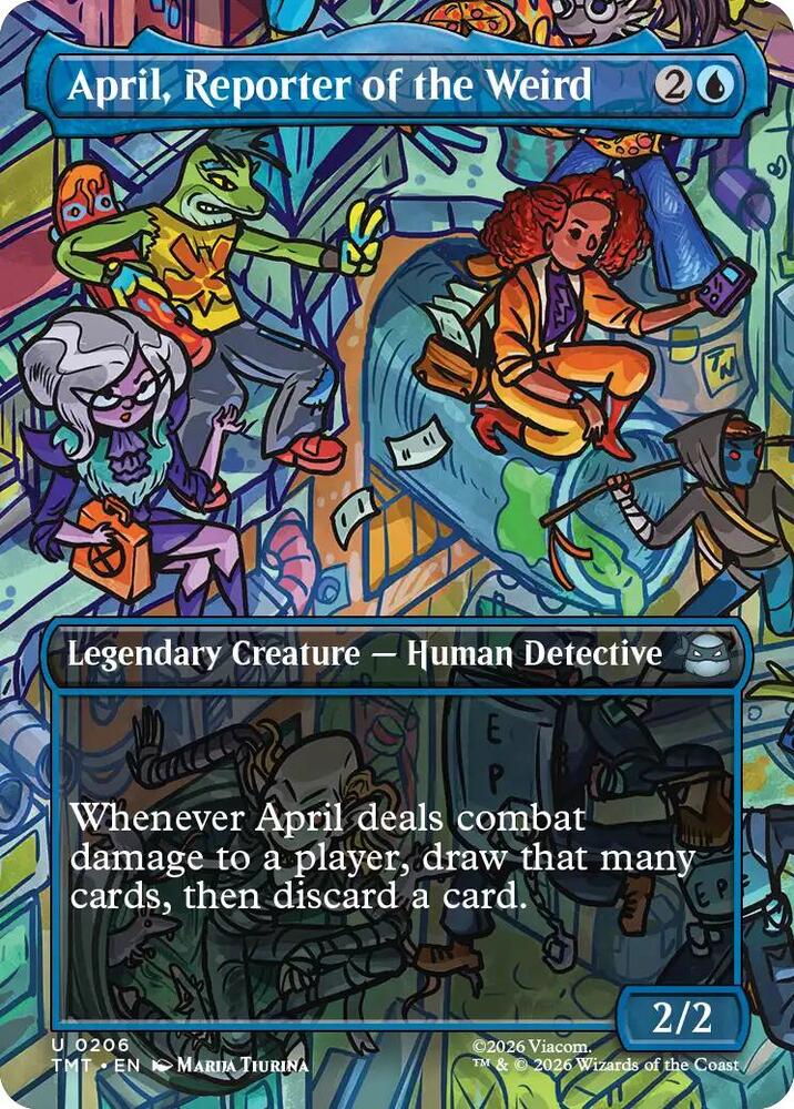 April, Reporter of the Weird 206/190 (Teenage Mutant Ninja Turtles)  - Borderless Foil