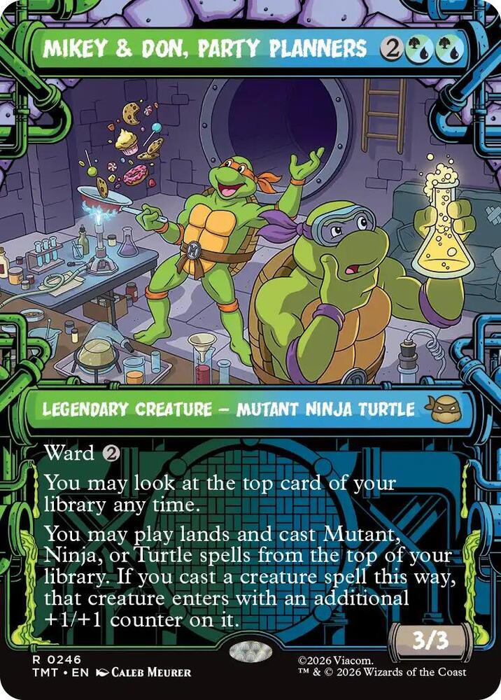 Mikey and Don Party Planners  246 (Teenage Mutant Ninja Turtles)  - Showcase Foil