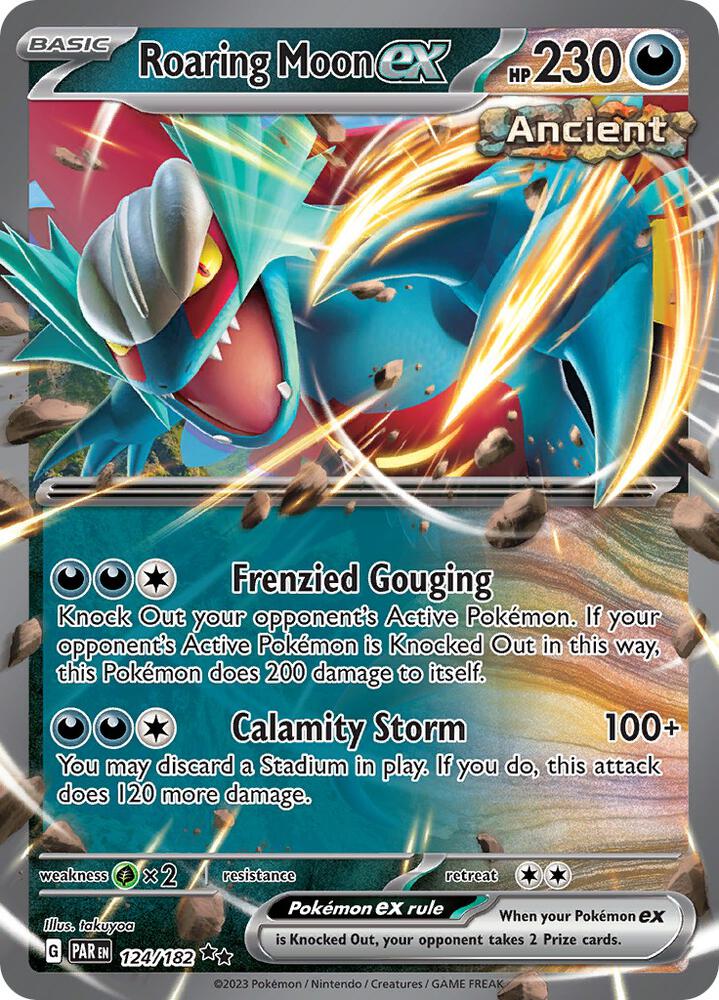 Roaring Moon ex 124/182 (SV04: Paradox Rift)  - Holofoil