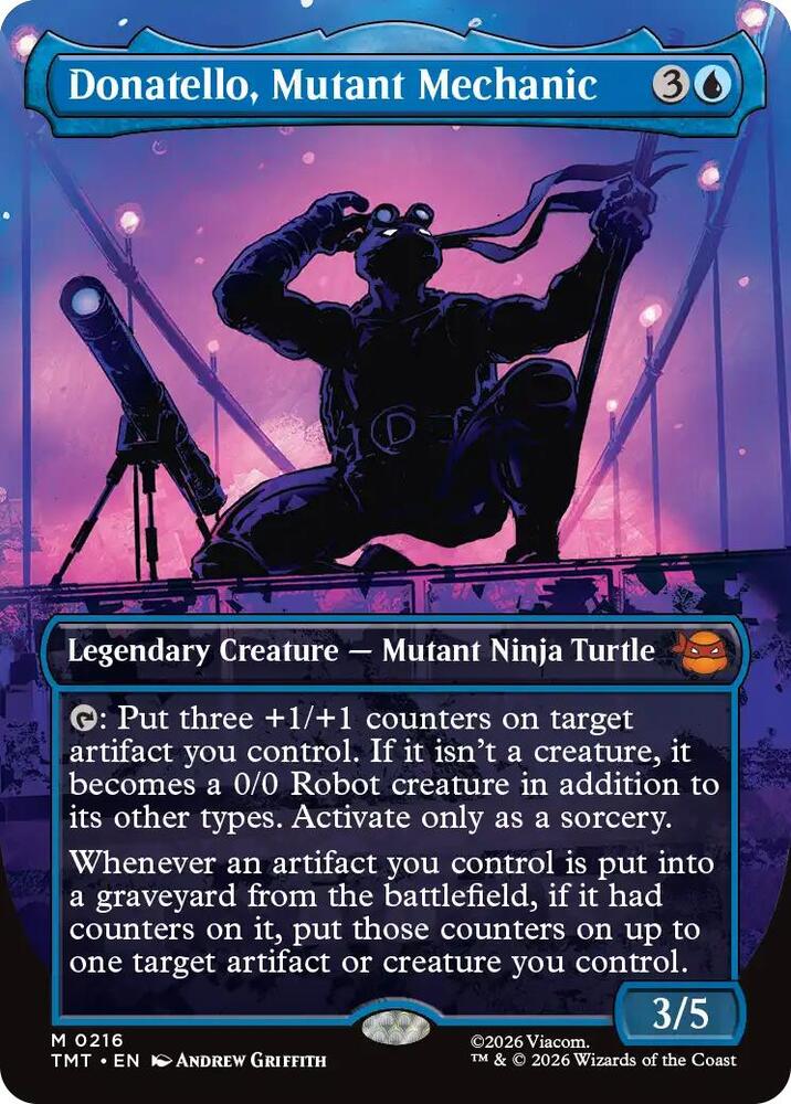 Donatello, Mutant Mechanic 216/190 (Teenage Mutant Ninja Turtles)  - Borderless Foil