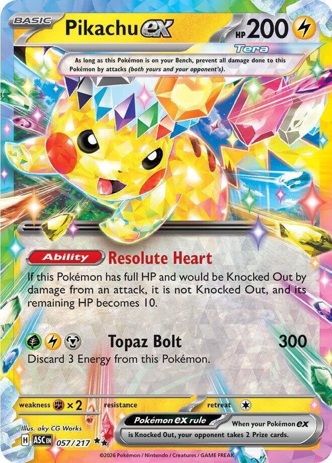 Pikachu ex 057/217 (ME: Ascended Heroes)  - Holofoil