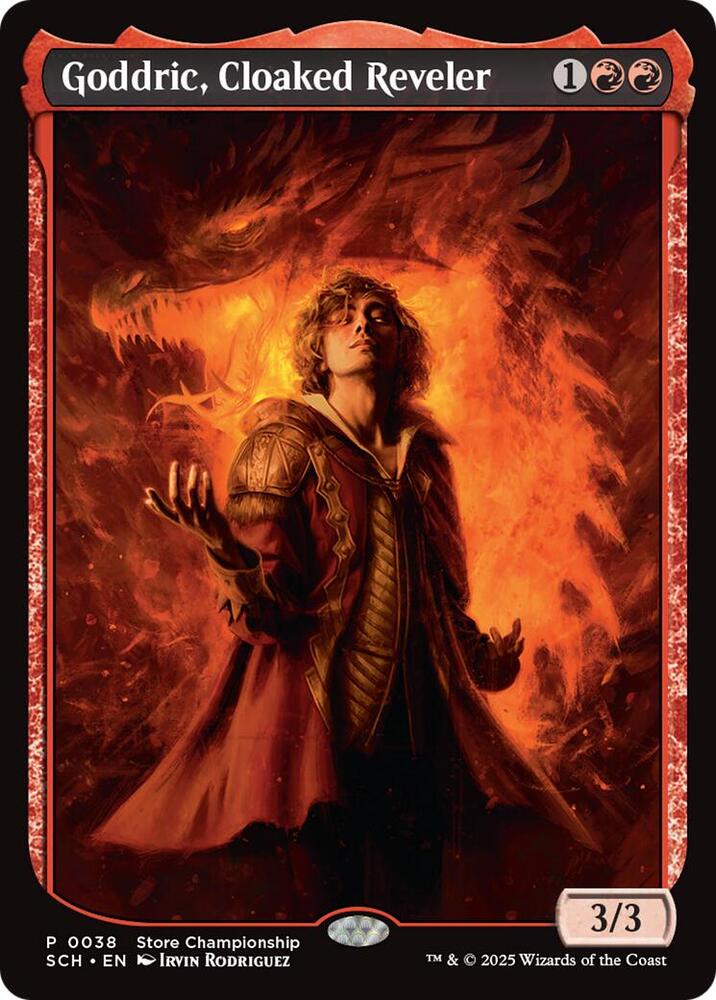 Goddric, Cloaked Reveler 38/49 (Game Day & Store Championship Promos)  - Textless Foil