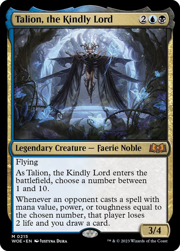 Talion, the Kindly Lord 215 (Wilds of Eldraine)  - Foil