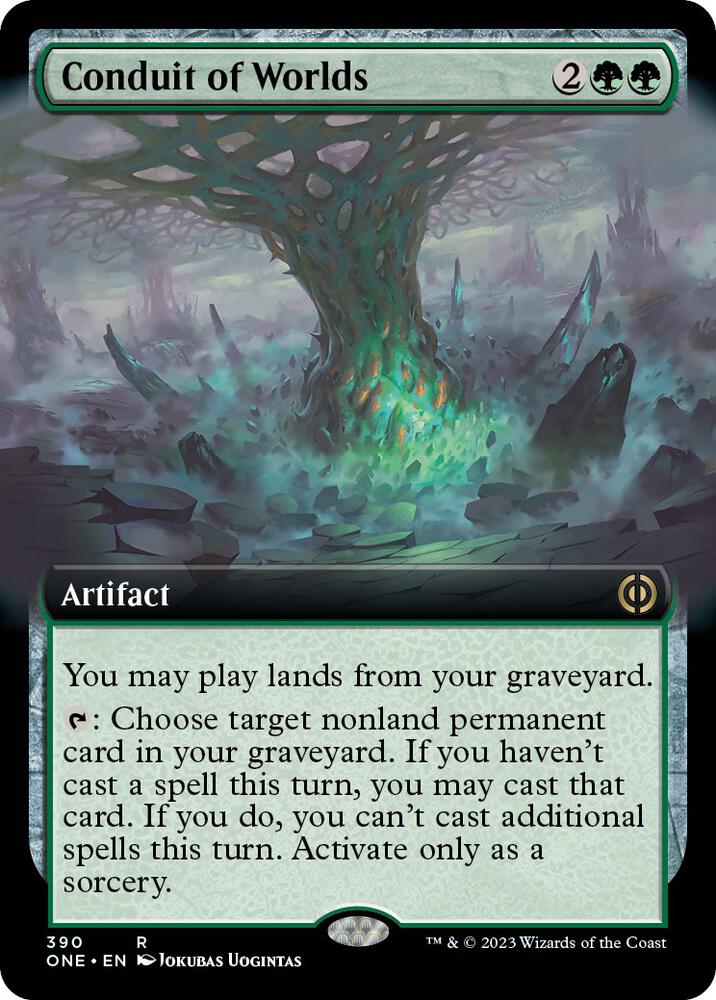 Conduit of Worlds Extended Art 390 (Phyrexia: All Will Be One) 