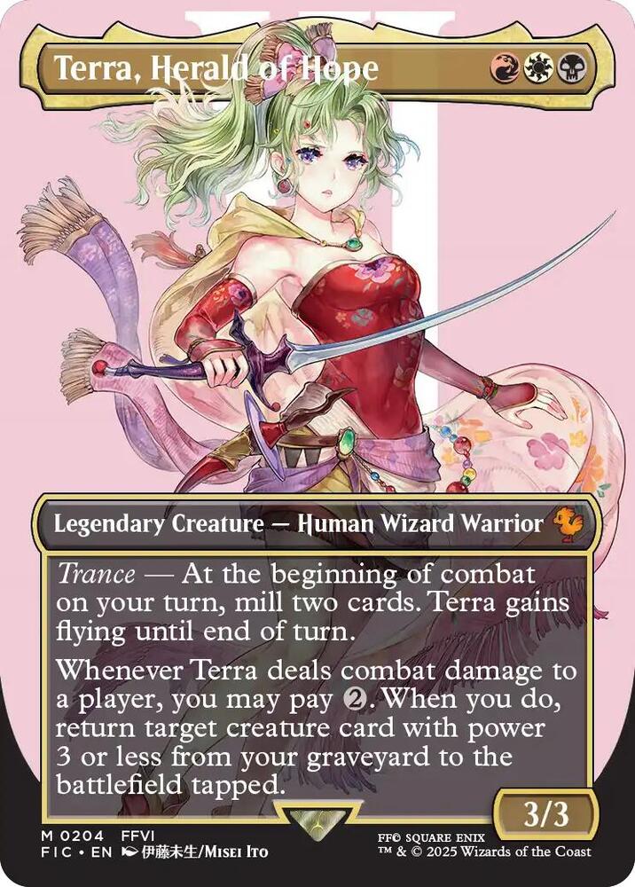 Terra, Herald of Hope 204/100 (Commander: FINAL FANTASY)  - Borderless