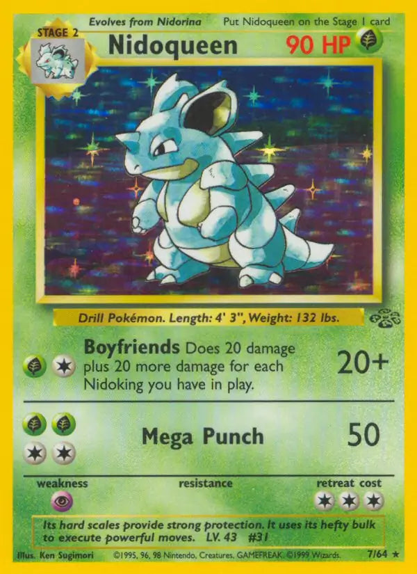 Nidoqueen 07/64 (Jungle)  - Unlimited Holofoil