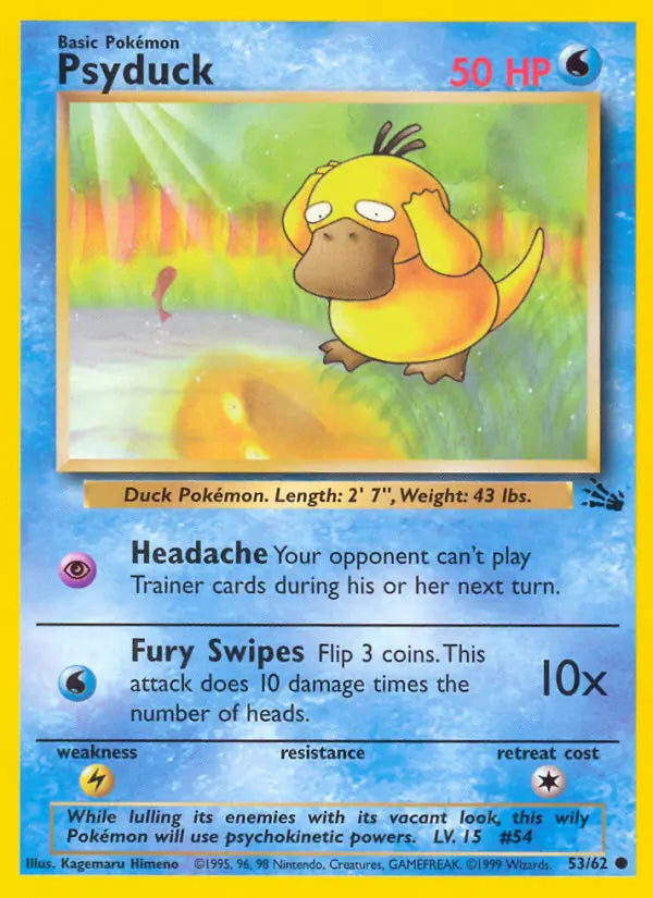 Psyduck 53/62 (Fossil)  - Unlimited
