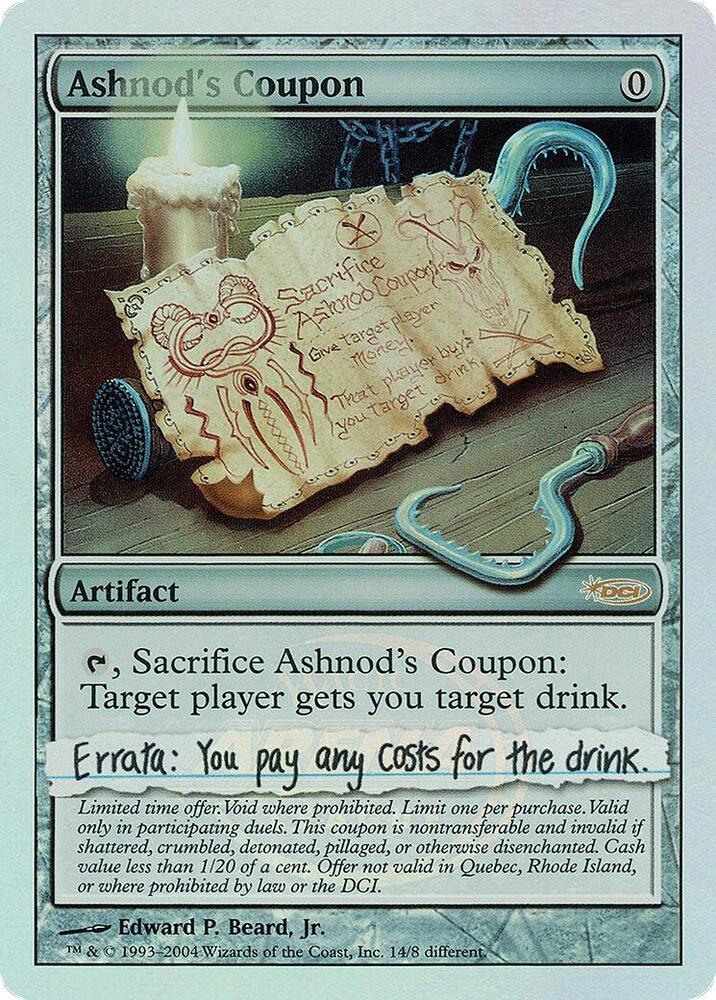 Ashnods Coupon (Arena Promos)  - undefined