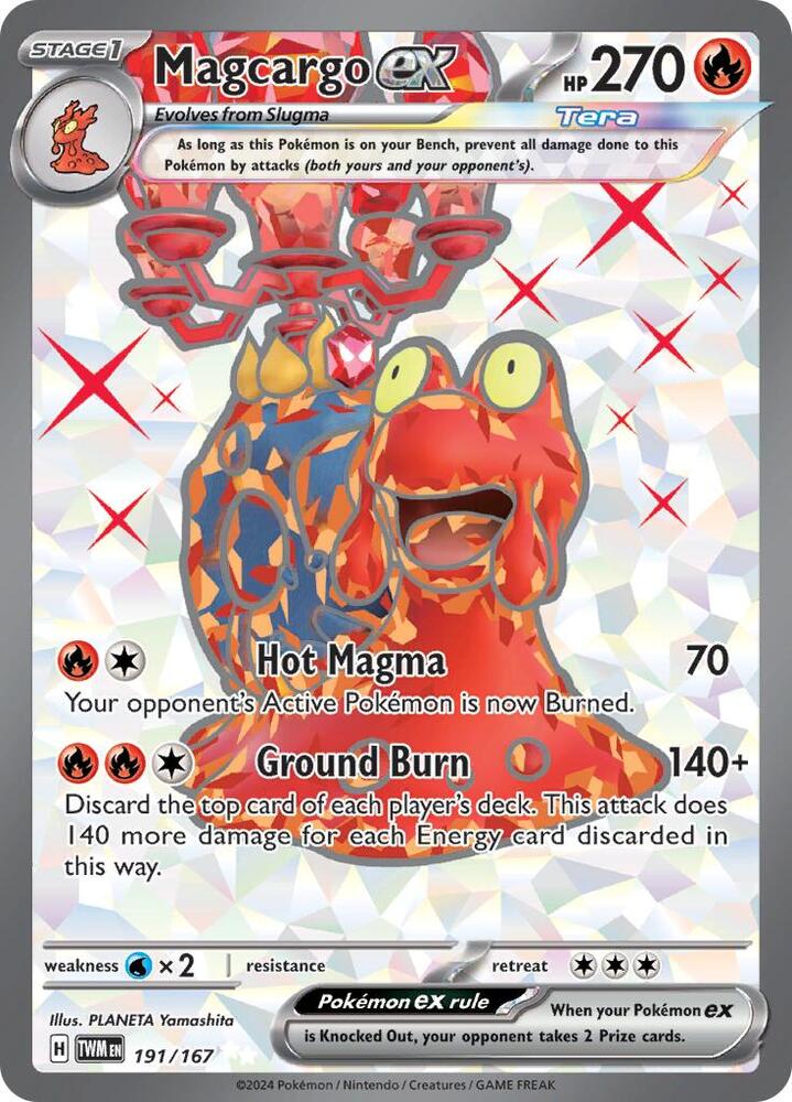 Magcargo ex 191 167 (SV06: Twilight Masquerade)  - Holofoil