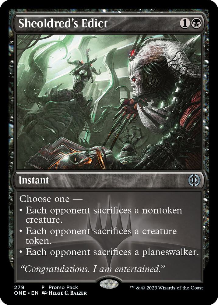 Sheoldreds Edict (Promo Pack: Phyrexia: All Will Be One) 