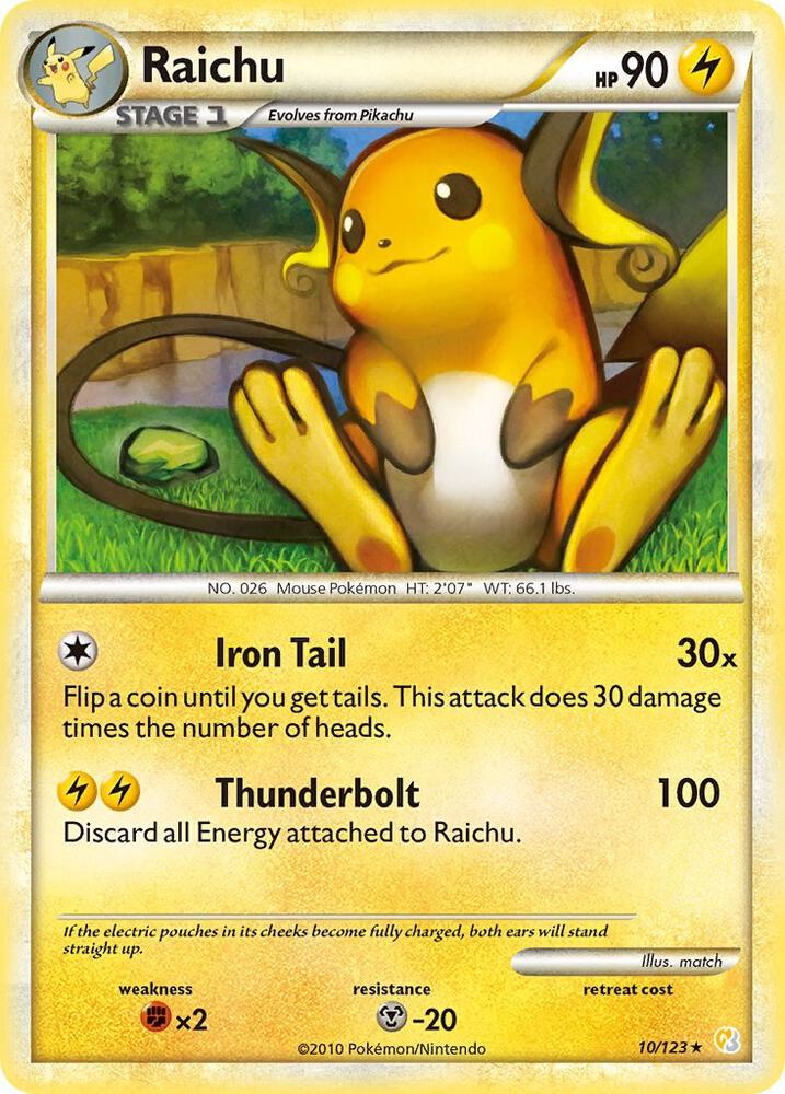 Raichu (HeartGold SoulSilver)  - Holofoil